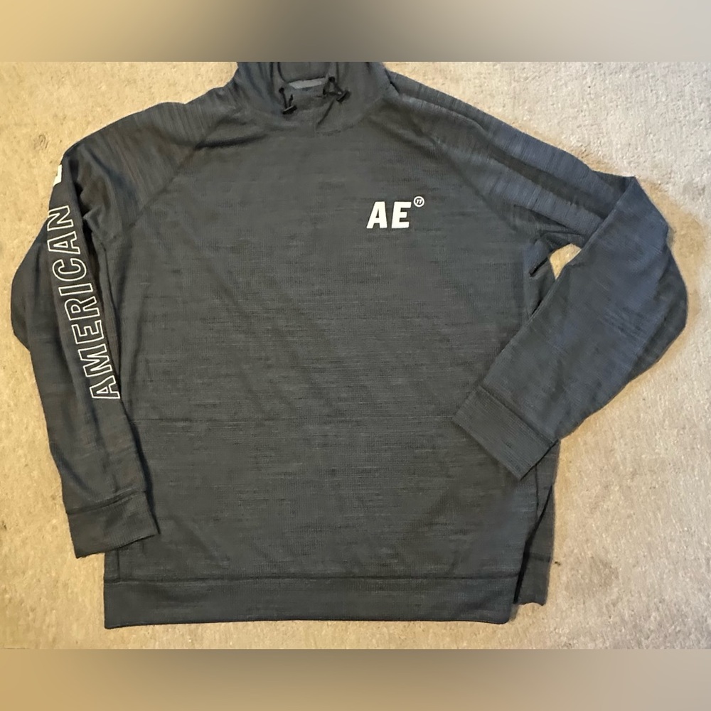 American Eagle Active Sweatshirt Men's Flex Gray Pullover Hoodie XXL